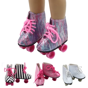 1 пара спортивная обувь для 18 дюймов кукла для девочек Обувь для катания на роликовых коньках подходит для 43 см детские кукольные сапоги игрушечные аксессуары