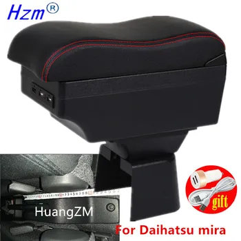 Для Daihatsu mira Подлокотник Коробка Для Daihatsu mira es Storage Armres Аксессуары для автомобиля Интерьер со светодиодом USB
