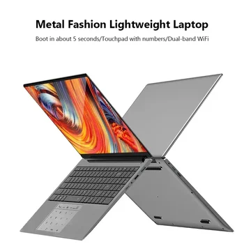 Intel Celeron 5205U Ноутбук 15,6 дюйма Тонкий портативный ноутбук с цифровой сенсорной панелью для бизнес-офиса 16G + 1 ТБ SSD Win10 ПК
