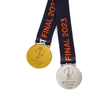 Медаль чемпионов Лиги Европы Металлическая медаль Реплика медалей Золотая медаль Футбольные сувениры Коллекция болельщиков