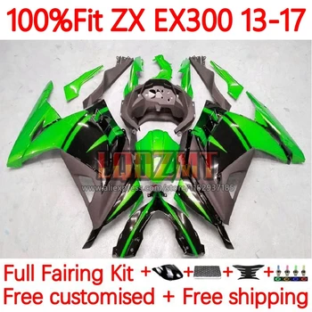 OEM обтекатели для KAWASAKI NINJA EX ZX 300R EX300 ZX3R ZX300R Стоковый зеленый 2013 2014 2015 2016 2017 ZX-3R 13 14 15 16 17 35No.6