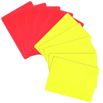 10 шт. Набор спортивных судейских карточек Профессиональный судья Красные желтые карточки для футбола