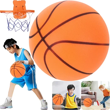 Тихий баскетбольный мяч с высокой устойчивостью без звука Баскетбольный мяч для дриблинга Легкий для различных занятий в помещении