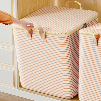  Коробка для хранения одежды большой емкости Шкаф Органайзер Сумки с ручкой Портативная корзина для хранения ткани Складная движущаяся сумка для хранения