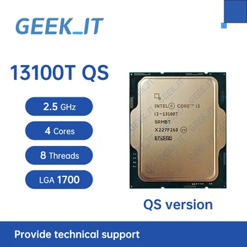 Core i3-13100T QS 2,5 ГГц 4 ядра 8 потоков 12 МБ 35 Вт LGA1700 Процессор 13100T QS