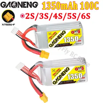 Gaoneng GNB 1350 мАч 100C 2S 3S 4S 5S 6S 7,4 В 11,1 В 14,8 В 18,5 В 22,2 В Lipo Батарея с разъемом XT60 для гоночного дрона FPV