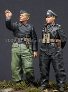 Комплект для двух человек с немецкими солдатами из смолы времен Второй мировой войны 1:35
