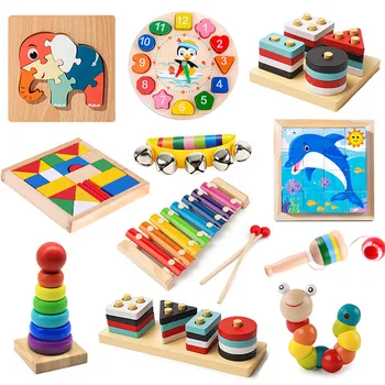 Монтессори-игрушки для малышей 2, 3, 4 лет, дошкольное образование, монтессори-головоломка, деревянные игрушки для детей, игрушки для развития ребенка