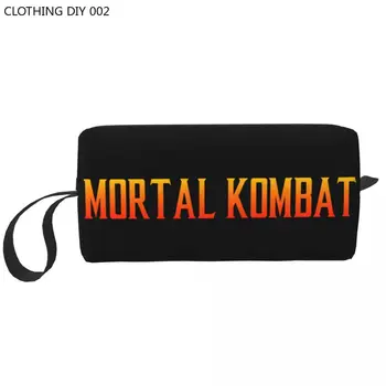 Mortal Kombat Logo Дорожная сумка для туалетных принадлежностей Женщины Sub Zero Scorpion Game Косметическая косметичка Косметика Сумки для хранения красоты Dopp Kit Коробка Чехол