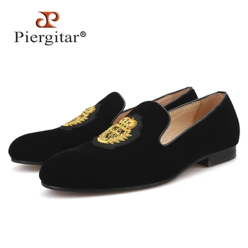 Piergitar 2019 новая Индия роскошная вышивка мужская бархатная обувь мужская классическая обувь банкетная и выпускная мужская лоферы больших размеров