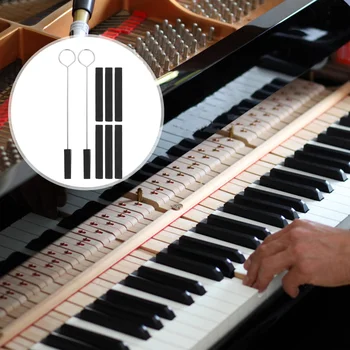 Набор инструментов для настройки фортепиано Набор гаечных ключей Инструменты для ремонта 6 шт. Ручка вилки Демпферные палочки Металлические блоки