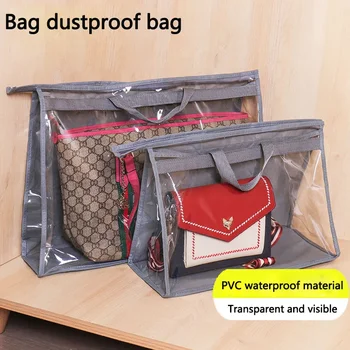 Сумка пыленепроницаемая, гардеробная подвесная сумка для хранения, прозрачная водонепроницаемая кожаная сумка из ПВХ, защитная подвесная сумка для хранения