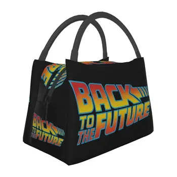 Ретро Назад в будущее Термоизолированная сумка для обеда Марти Макфлай Хилл Вэлли Портативная сумка для обеда Офис На открытом воздухе Коробка с едой