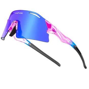 поляризованный UV400 Мужчины Женщины 3 линзы 2023 Велоспорт Очки Горный велосипед MTB Очки Велосипедные очки Спортивная рыбалка Беговые солнцезащитные очки