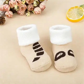 1 шт. Детские носки Детские принадлежности Детская одежда Беременный ребенок хлопок Махровые носки толстые, чтобы согреть милого и удобного мальчика