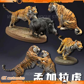 1/35 5-10 см Бенгальский тигр Модель Игрушка Современный зверь Модель Gk Настроить Большие Кошки Пантера Тигр Тигр Тигр Тигр