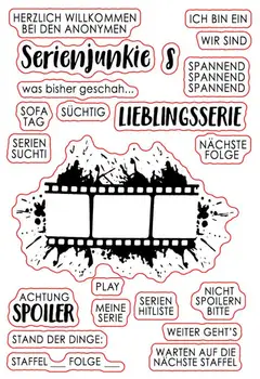 Прозрачные прозрачные марки с немецкими словами для скрапбукинга своими руками / изготовления открыток / детских рождественских забавных украшений A005
