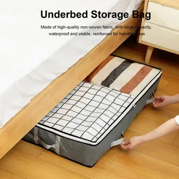  Сумка для хранения под кроватью Прозрачный мешок для пыли на окне Складная организация Практичная сумка для хранения одеял