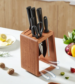  современный дизайн деревянный нож организованный держатель кухонные инструменты стойка