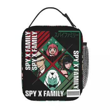 Spy X Family Anya Forger Симпатичная термоизолированная сумка для ланча для школы Портативная сумка для обеда Холодильник Термо Ланч Бокс