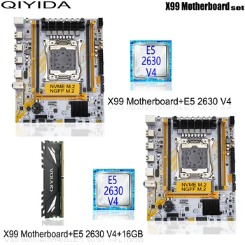 QIYIDA X99 материнская плата E5 2630 V4 1x16 ГБ памяти REGECC Комбинированный комплект процессора PCI-16 USB3.0 Сервер M-ATX E5 D4