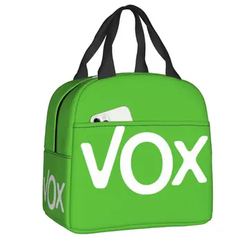 Испания Vox Флаг Изолированная сумка для обеда Испанская политическая партия Портативный термокулер Bento Box для женщин Детские сумки для пикника
