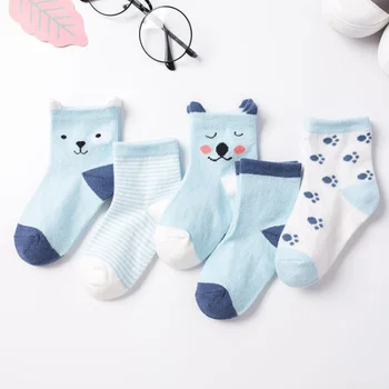 5 пар детские носки для мальчиков и девочек синие розовые серые носки хлопковые мягкие носки для новорожденных детские школьные спортивная одежда аксессуары