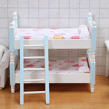 2021 Новый кукольный домик Мини Спальня Дети Мини Двуспальная Кровать Мебель Сцена Игрушка Для Ребенка Детский Подарок