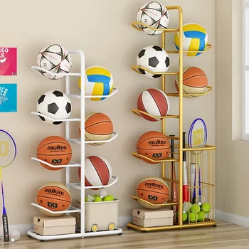 Держатель органайзера для баскетбольных мячей, дизайн от пола до потолка, подходит для обустройства дома, спортивного инвентаря детских садов