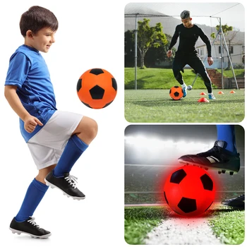 Светящийся в темноте футбольный мяч Водонепроницаемый футбольный мяч с подсветкой Футбольные мячи для внутреннего или наружного футбола для подростков, мальчиков и девочек