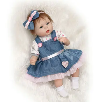 NPK Последние новые 43 см силиконовые куклы Reborn Boneca Realista Fashion Baby Dolls для принцессы Подарок на день рождения Bebes Reborn Dolls