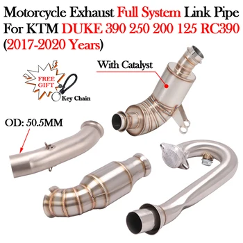 Полная система для KTM DUKE 390 250 200 125 RC390 2017 - 2020 Выхлопная труба мотоцикла Передняя средняя тяга Модифицировать Catalyst Escape Moto