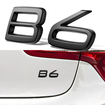 Хром Черная Эмблема Авто Задний Багажник B6 Логотип Наклейки Для Volvo XC40 XC60 XC90 V40 V70 B6 Авто Бампер Багажник Крышка Значок Логотип Наклейки