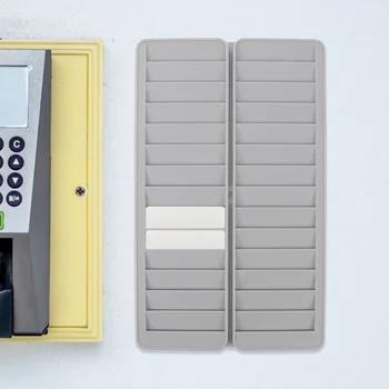  Пластиковый держатель для визитных карточек Слоты для часов Карты Вертикальные 28 слотов Стойка для хранения посещаемости Pp Офисное время Настенный