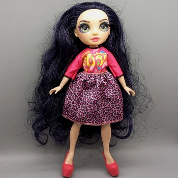  подходит для 27 см радужная высокая кукла красный топ + леопардовый принт юбка игрушечные аксессуары для девочек подарок на день рождения