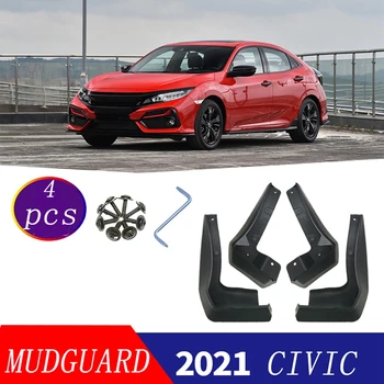 Авто 4шт Брызговики Брызговики Крыло Брызговик Брызговик Для Honda Civic 2021